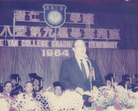 Dr Dennis Ting Hok Shou at the 8th and 9th Shue Yan College Graduation Ceremony