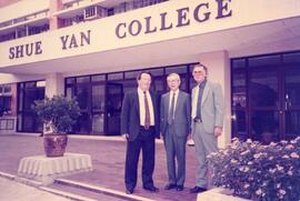 Unidentified overseas guests visted Shue Yan College