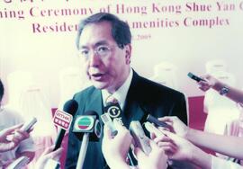 Media interviewed Prof. Arthur Li Kwok-cheung at the Opening Ceremony of Hong Kong Shue Yan Colle...