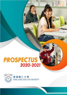 Hong Kong Shue Yan University Prospectus 2020-2021