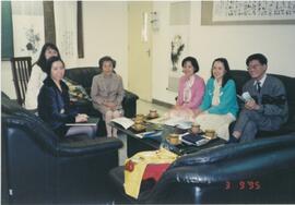 Unidentified guests meeting at Dr. Chung Chi-yung's office