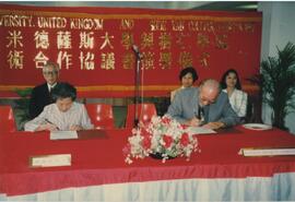 Academic cooperation signing ceremony between Middlesex University United Kingdom and Hong Kong S...