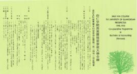 1995-1996 Prospectus contains information related to Co-operative Programme for the Bachelor of A...